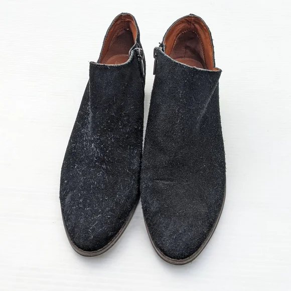 LUCKY BRAND Fenley black suede ankle booties - Picture 6 of 11